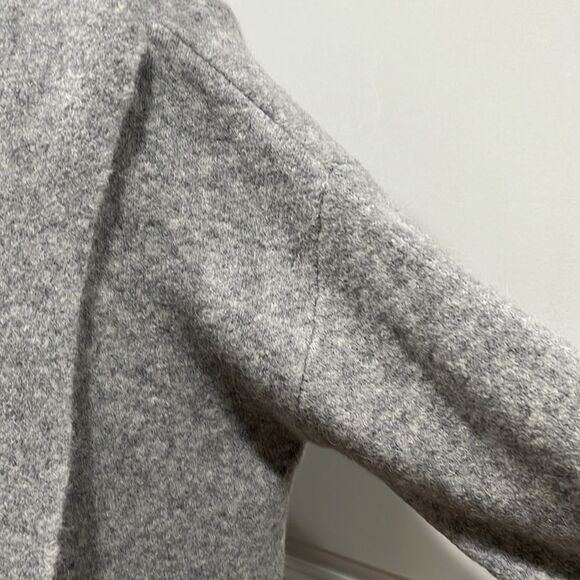 New! Beryll Vivi Cashmere Cropped Coat with Hood in Shell Gray One Size NWT - Picture 4 of 16